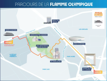Parcours de la flamme Olympique à Nanterre
